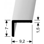 Küberit Stěnový ukončovací profil Imitace nerezu F2 9,2x7mm