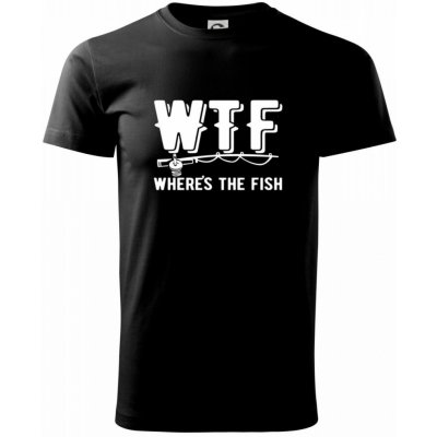 Wheres's the Fish WTF Klasické pánské triko černá