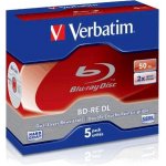 Verbatim BD-RE 50GB 2x, jewel, 5ks (43760) – Zboží Živě