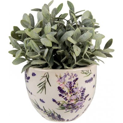 Clayre & Eef obal na květiny s levandulí Lavender keramický velikost S – Zboží Mobilmania