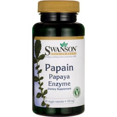 Swanson Papain Papajový Enzym 100 mg 90 kapslí