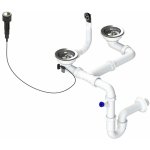 Sinks Dvousifon 3 ½" pro granit. dřezy s extra úsporou místa a s exc. ovladačem (clic-clac) SPNG3DXCC – Sleviste.cz