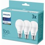 Philips 3x LED žárovka 1x14W E27 1521lm 4000K -triple pack klasik žárovka LED , 14W, E27, neutrální bílá 3ks – Hledejceny.cz