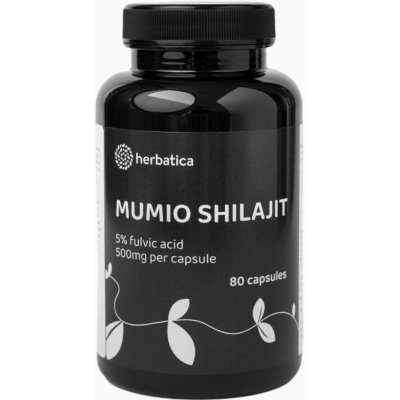 Herbatica Shilajit čištěné prémiové mumio 500 mg 80 kapslí – Hledejceny.cz