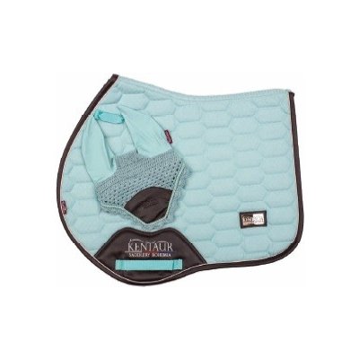 JQ Podsedlová dečka lem koženka a náušníky tyrkysová – Zboží Dáma