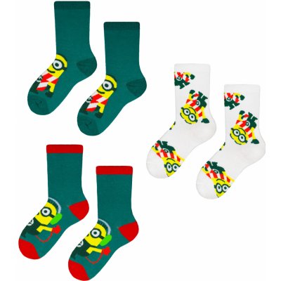 Frogies Detské ponožky Minions 3ks zelená