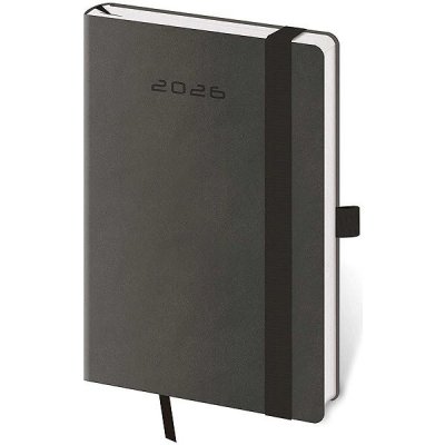 Flexies A6 týdenní 2026 tmavě šedý – Zboží Dáma