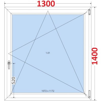 SMART Plastové okno 130x140, Otevíravé a sklopné – Zbozi.Blesk.cz