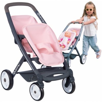 Smoby pro dvojčata Powder Pink Maxi Cosi&Quinny s bezpečnostním pásem pro 42 cm panenky – Zbozi.Blesk.cz