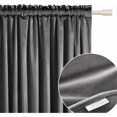 Hotový závěs Room99 VELUR šedý zatemňovací 180x260 cm – Hledejceny.cz