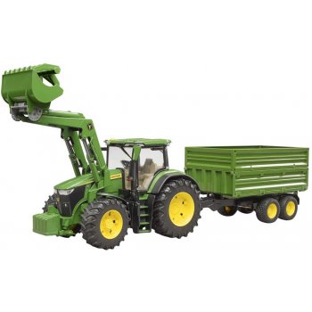 Bruder 3155 Traktor John Deere 7R 350 s čelním nakladačem a přívěsem