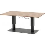 DEOKORK Hliníkový výsuvný stůl LYON 150x180 cm antracit/medová – Hledejceny.cz