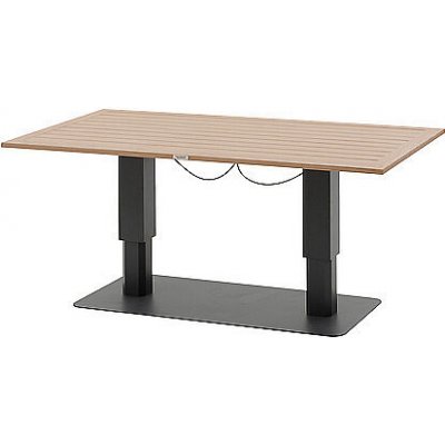 DEOKORK Hliníkový výsuvný stůl LYON 150x180 cm antracit/medová – Hledejceny.cz