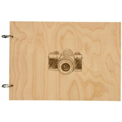 Fotověci Dřevěné Fotoalbum A4 na Šířku Motiv Fotoaparát Výběr Variant Varianta: Fotoaparát retro – Zboží Živě
