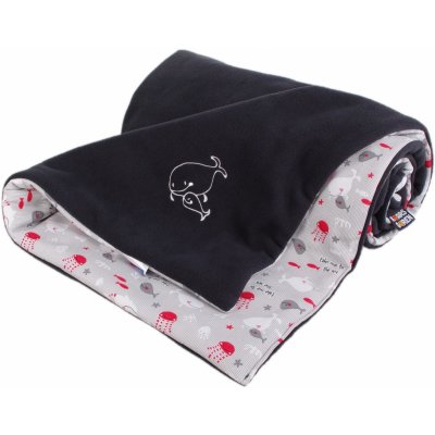 KAARSGAREN Zateplená dětská deka šedá rybičky – Sleviste.cz