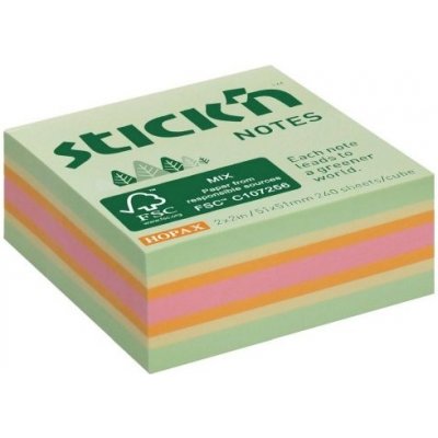 Bloček samolepicí Stick´n FSC 51x51 mm, lesní pastel. barvy – Hledejceny.cz