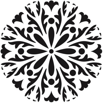 Cadence Šablona 25x25 cm Kytičková mandala – Zboží Mobilmania