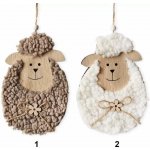 Lepaso Beránek závěs dřevo/textil 15,5 cm mix hnědá/bílá – Hledejceny.cz