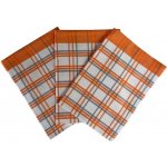Sleep-well Tradiční káro 50x70 cm 3 ks oranžové – Zboží Mobilmania