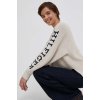 Dámský svetr a pulovr Tommy Hilfiger Bavlněný svetr hřejivý WW0WW39002 béžová