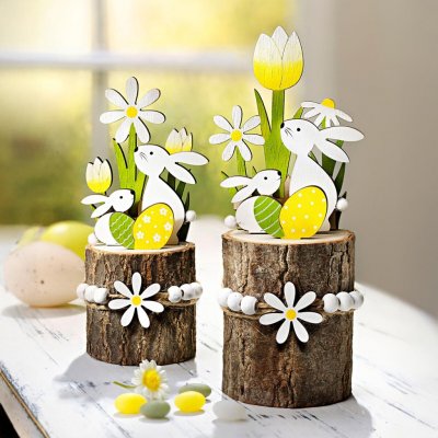 Weltbild Dřevěná dekorace Velikonoce, sada 2 ks – Zboží Dáma