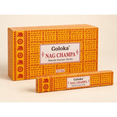 Goloka indické vonné tyčinky Box Nag Champa 12 x 16 g – Hledejceny.cz