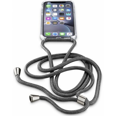 Pouzdro Cellularline Neck-Case s černou šňůrkou na krk Apple iPhone XR čiré – Zboží Mobilmania