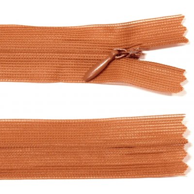 Spirálový zip no.3 skrytý nerozepínací 22cm - více barev color: 683 skořicová hnědá – Hledejceny.cz