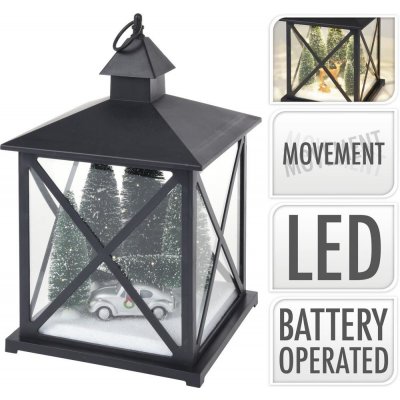 ProGarden Lucerna s LED osvětlením a pohybující se vánoční dekorací SOB 38 cm KO-AX5306570SOB – Hledejceny.cz