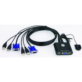 Aten CS-22U Datový přepínač 2-port KVM USB mini, 1m kabely, DO