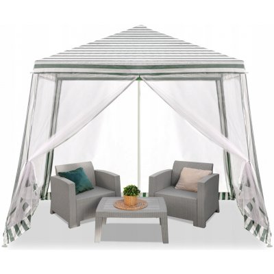 Plonos 4936 zahradní altan pavilon 4 stěny 3x3m 9m2 bílý – Zboží Dáma