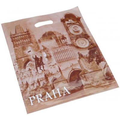 Taška LDPE 39x46 cm průhmat potisk "PRAHA"