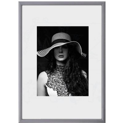 Foto rámeček 50x60 cm - Stříbrná matná – Zboží Mobilmania