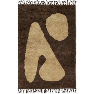 Ferm Living Abstract Rug Brown/Off white