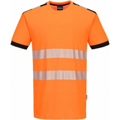 Portwest HI-VIS PW3 PW318 Pánské reflexní tričko s krátkým rukávem HV oranžová/černá 4XL – Zboží Dáma