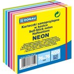 Samolepicí bloček, 76x76 mm, 400 lístků, DONAU, neonové a pastelové barvy – Zboží Dáma