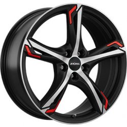 Ronal R62 7,5x18 5x112 ET45 matt black polished red