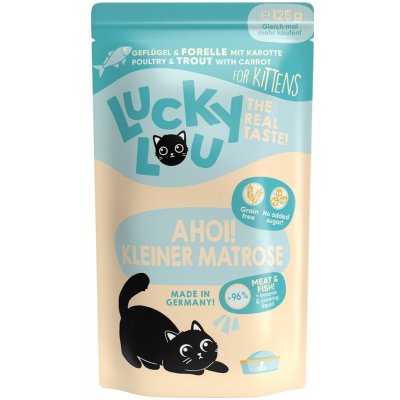 Lucky Lou Lifestage Kitten drůbež a pstruh 16 x 125 g