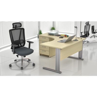 NABYTEK-DESIGNOVY.CZ - ZEP 1.8 12 Sestava kancelářského nábytku Komfort 1.8 javor – Zboží Dáma