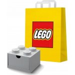 LEGO® stolní box 4 se zásuvkou 15,8 x 15,8 x 11,3 cm šedá – Zboží Dáma