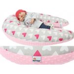 Matýsek Těhotenský a kojicí polštář Maxi SRDCE RŮŽOVÉ minky colormix – Zboží Dáma