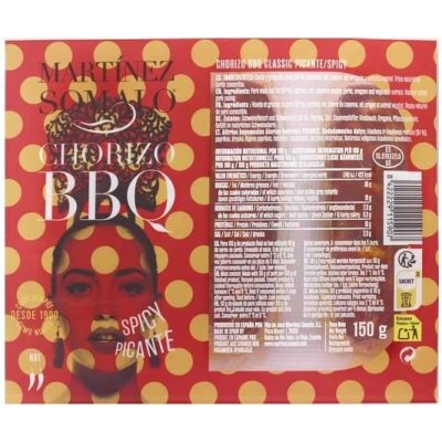 Martínez Somalo Chorizo BBQ čerstvé pikantní 150 g – Sleviste.cz