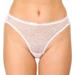 Gina kalhotky bokové brazilky šité s krajkou jednobarevné La Femme 2 16102P bílá – Hledejceny.cz
