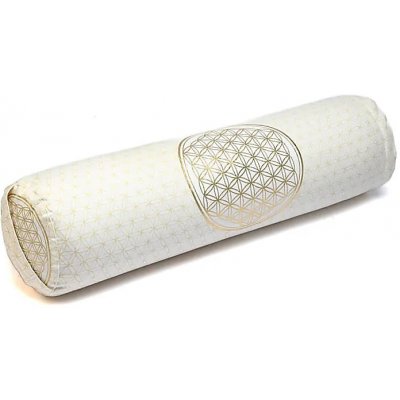 Phoenix Import Yogi & Yogini Bolster válec na jógu se symbolem ECO pohanka 100% organická bavlna Bílá 60 x 16 – Hledejceny.cz