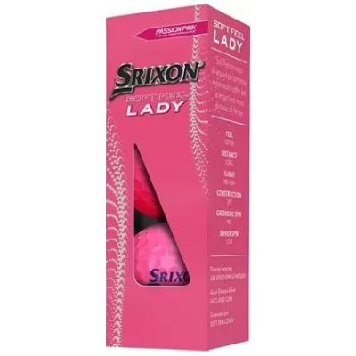 Srixon Soft Feel Lady 2-plášťový růžová 3 ks