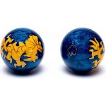 Authentic Čínské meditační koule Baoding Balls Dragon Tmavě modrá 4 cm – Zboží Dáma