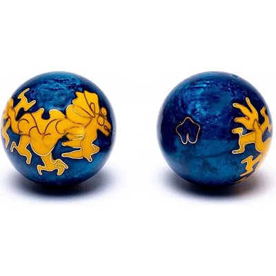 Authentic Čínské meditační koule Baoding Balls Dragon Tmavě modrá 4 cm – Zboží Dáma