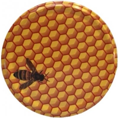 Alians-dn Víčko na med TO 82 včela malovaná na sklenici s medem - ADN – Zboží Mobilmania