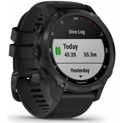 Garmin Descent Mk2S 43 mm, Carbon Gray DLC, Black Band – Zboží Mobilmania