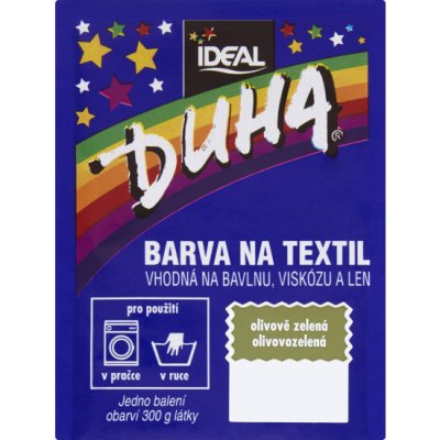 Ideal Duha olivově zelená barva na textil na bavlnu viskozu a len na 300 g látky 15 g – Zboží Dáma